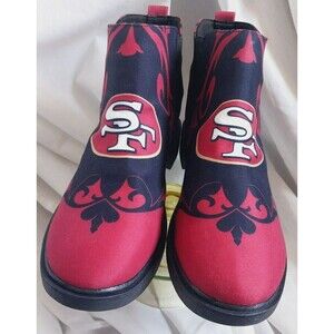 Women’s San Francisco 49ers Red Water Resistant Boots 9 NFL